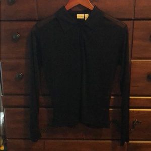 Women’s S sheer black blouse